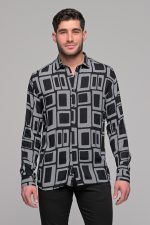 Ανδρικό Πουκαμισο Franklin Ben Tailor-Μαυρο