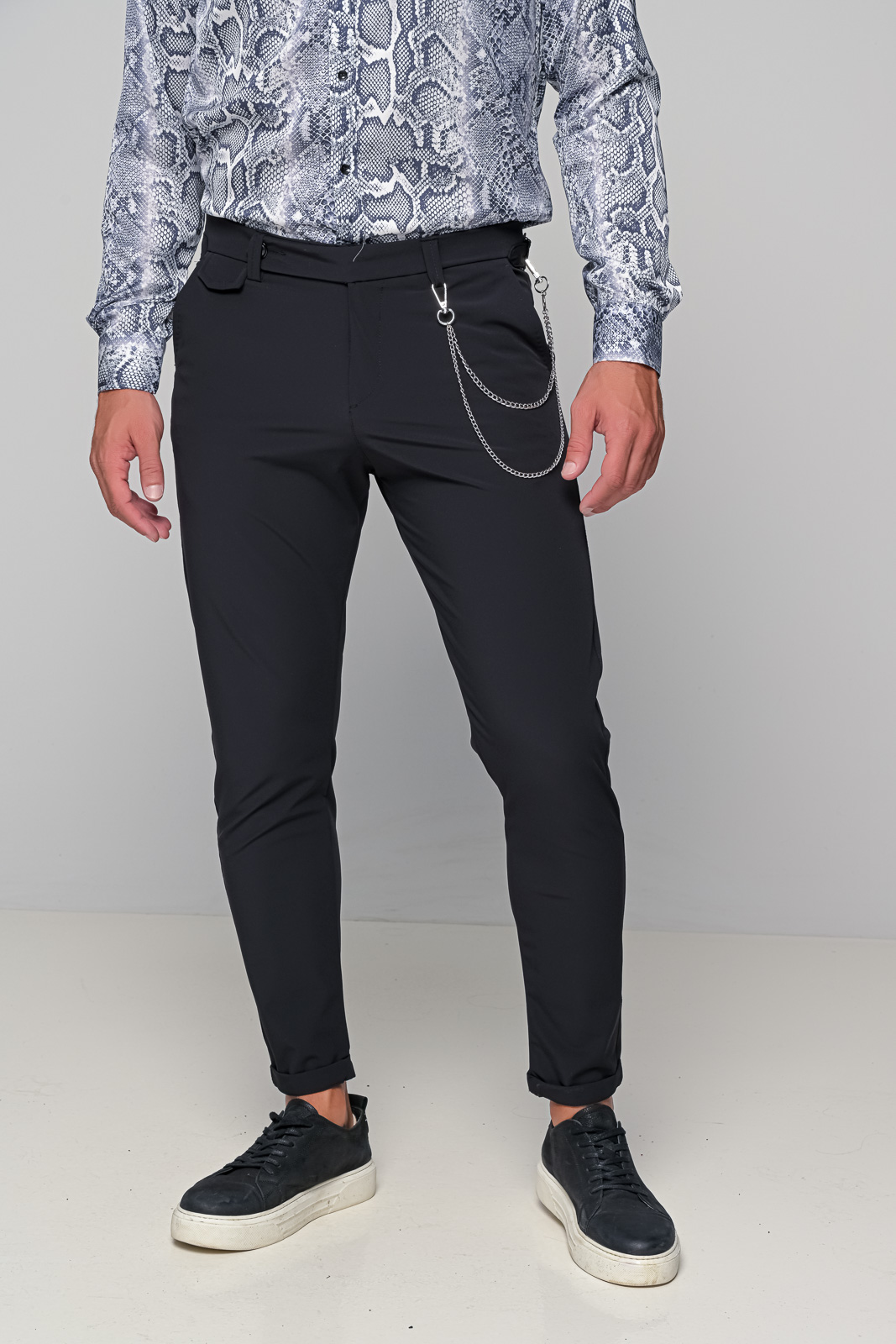 ΠΑΝΤΕΛΟΝΙ ELITE TAILOR FIT BEN TAILOR-ΜΑΥΡΟ - Ανδρικά