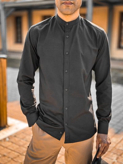 ΠΟΥΚΑΜΙΣΟ MAO BEN TAILOR-ΜΑΥΡΟ - Ανδρικά - Image 10