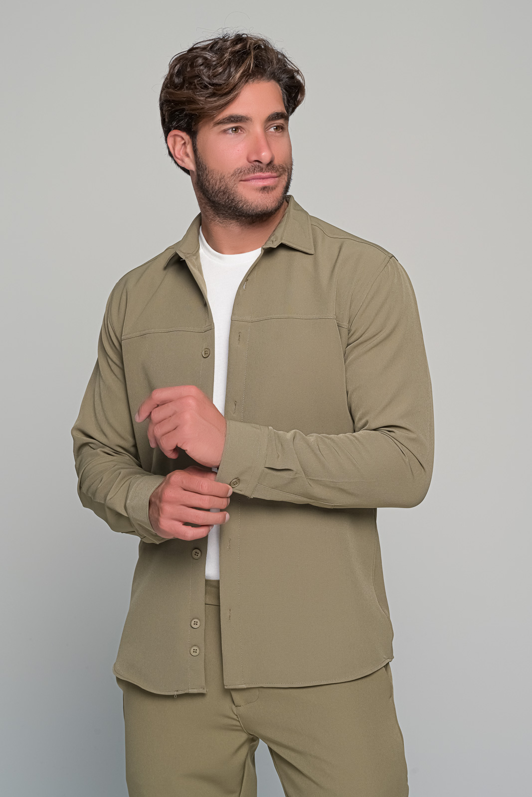 ΠΟΥΚΑΜΙΣΟ NOTTE - ΧΑΚΙ - Ανδρικά