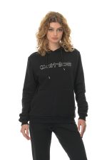 Hoodie Outline Athlos Unisex-Mαύρο