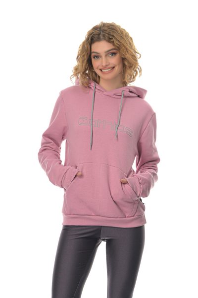 Hoodie Outline Athlos Unisex -Ροζ