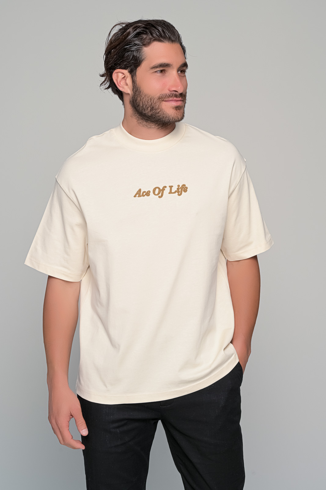 T-SHIRT ACE OF LIFE BEN TAILOR - ΜΠΕΖ - Ανδρικά