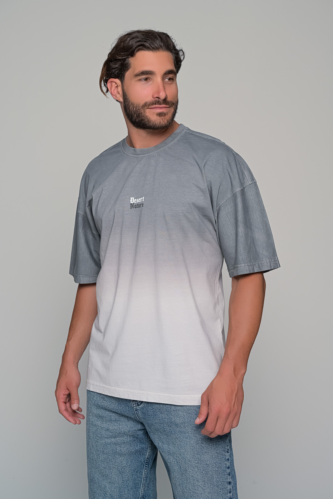 T-SHIRT NATURE BEN TAILOR - ΓΚΡΙ - Ανδρικά