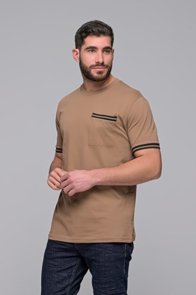 T-Shirt Basic Madmext-Καφε – Ανδρικά - Image 5