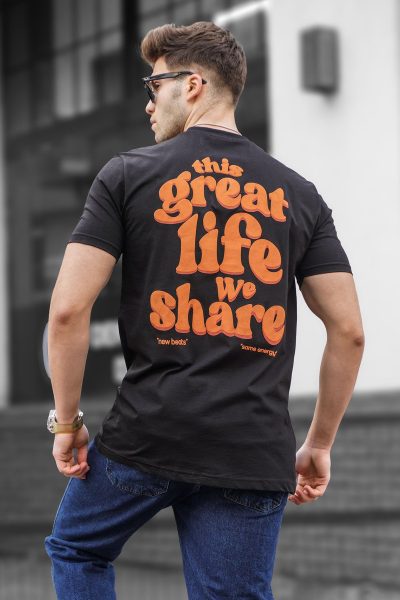 T-Shirt New Beats Madmext-Μαυρο – Ανδρικά - Image 3