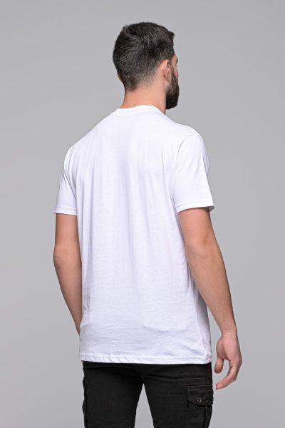 T-Shirt The Stripe Madmext-Λευκο – Ανδρικά - Image 4