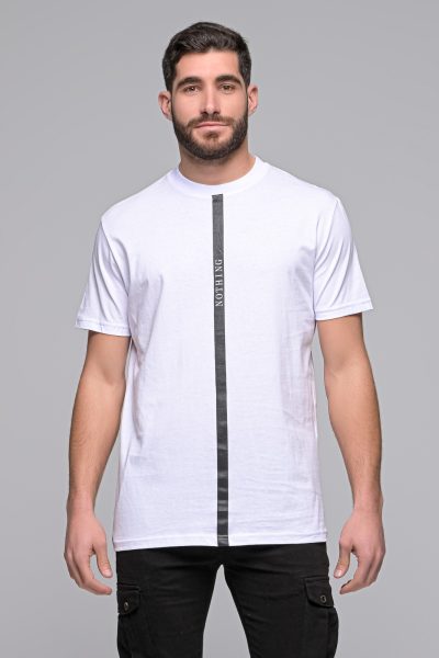 T-Shirt The Stripe Madmext-Λευκο – Ανδρικά
