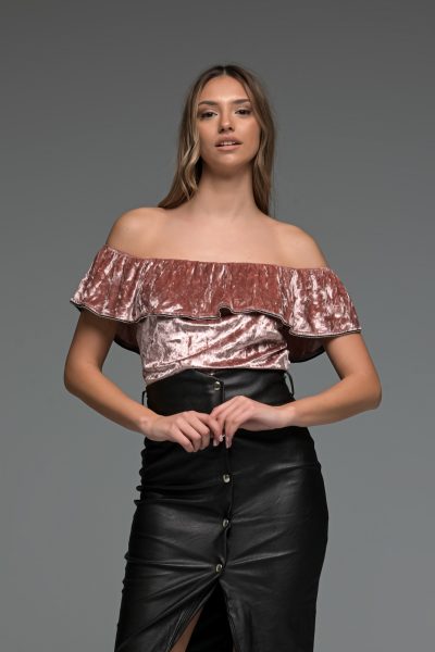 Velvet Off Shoulder Top