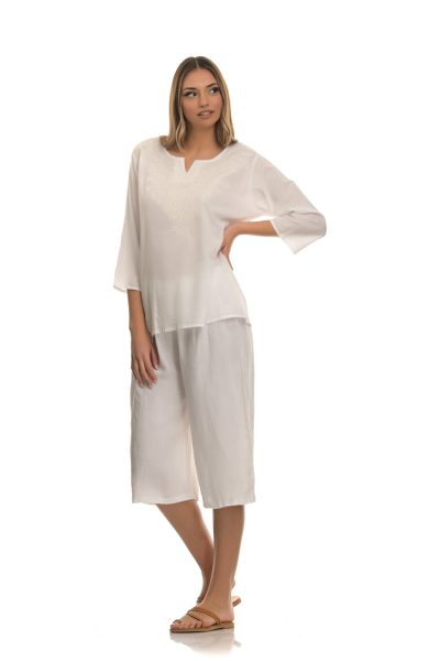 Άσπρο Παντελόνι Κοντό Σε Ίσια Γραμμή - Image 5