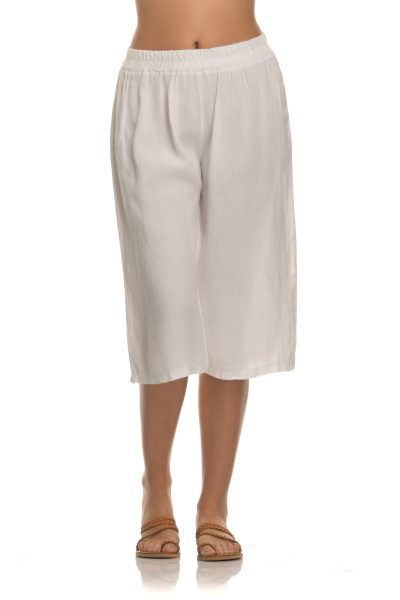 Άσπρο Παντελόνι Κοντό Σε Ίσια Γραμμή