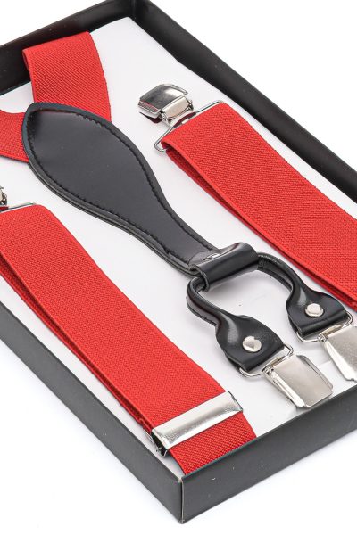 Ανδρικές Τιράντες Μονόχρωμες Κόκκινες - Image 2