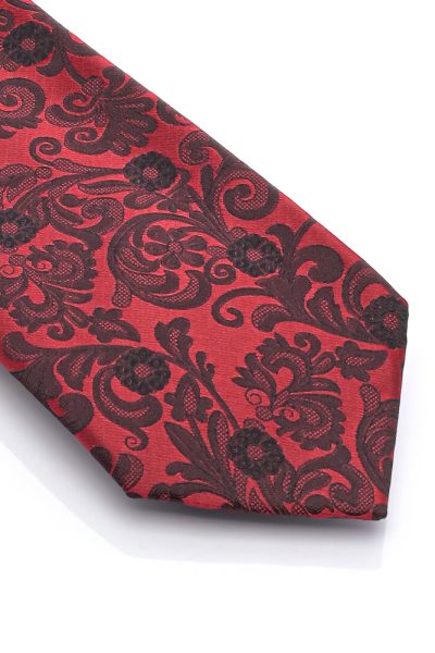 Ανδρική Γραβάτα Με Σχέδια Κόκκινη - Image 2