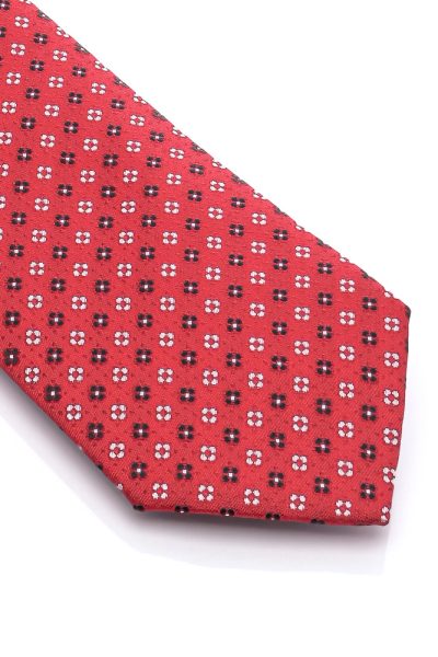 Ανδρική Γραβάτα Με Σχέδια Κόκκινη - Image 2
