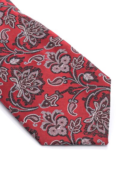 Ανδρική Γραβάτα Με Σχέδια Κόκκινη - Image 2