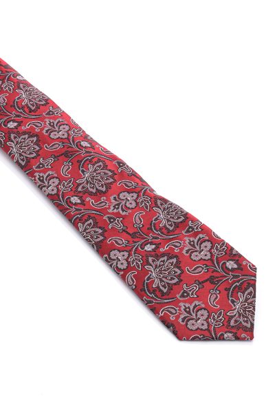 Ανδρική Γραβάτα Με Σχέδια Κόκκινη