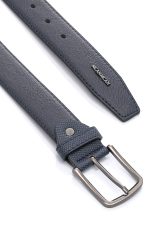 Ανδρική Δερμάτινη Ζώνη 3,5 Εκατοστά Πλάτος - Navy Blue