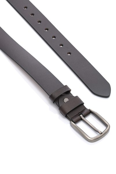 Ανδρική Δερμάτινη Ζώνη - Kαφέ - Image 2