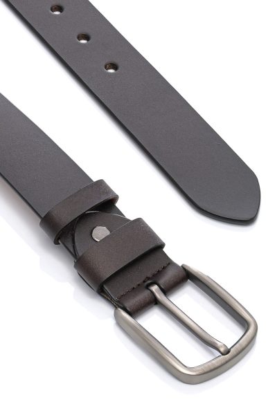 Ανδρική Δερμάτινη Ζώνη - Kαφέ