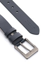 Ανδρική Δερμάτινη Ζώνη - Navy Blue