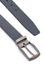 Ανδρική Δερμάτινη Ζώνη - Navy Blue