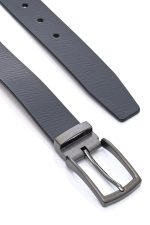 Ανδρική Δερμάτινη Ζώνη - Navy Blue