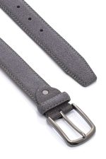 Ανδρική Δερμάτινη Ζώνη Καστόρι – Γκρι