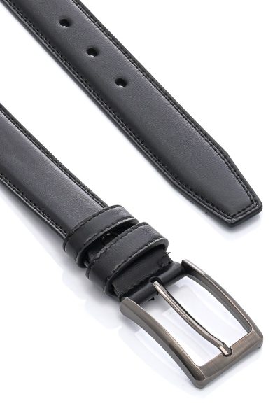 Ανδρική Δερμάτινη Ζώνη - Μαύρη