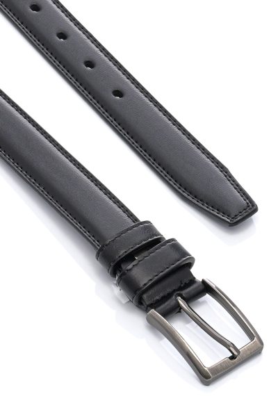 Ανδρική Δερμάτινη Ζώνη - Μαύρη