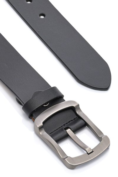 Ανδρική Δερμάτινη Ζώνη - Μαύρη