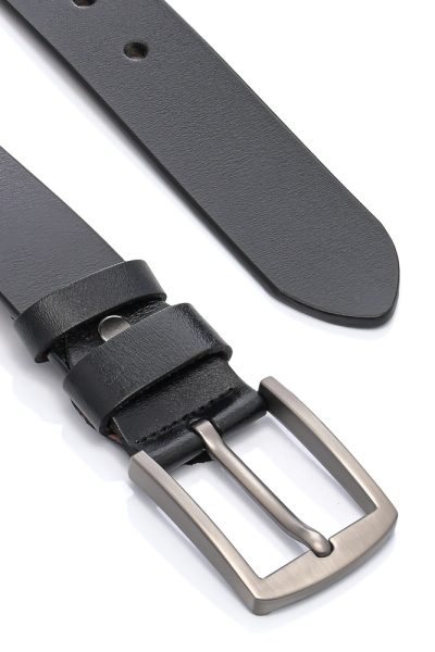Ανδρική Δερμάτινη Ζώνη - Μαύρη