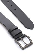 Ανδρική Δερμάτινη Ζώνη - Μαύρη