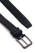 Ανδρική Δερμάτινη Ζώνη - Μαύρη