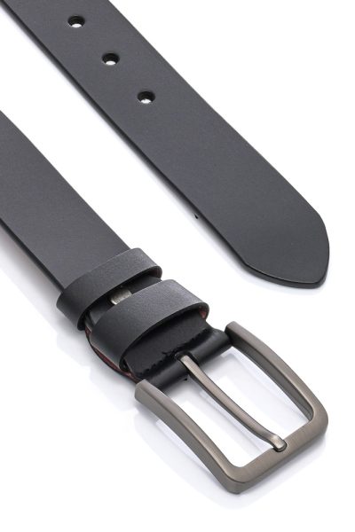 Ανδρική Δερμάτινη Ζώνη - Μαύρη