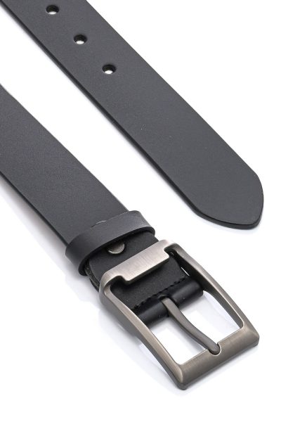 Ανδρική Δερμάτινη Ζώνη - Μαύρη