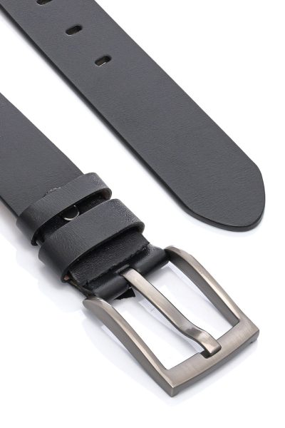 Ανδρική Δερμάτινη Ζώνη - Μαύρη