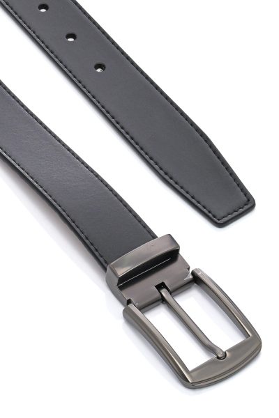 Ανδρική Δερμάτινη Ζώνη - Μαύρο