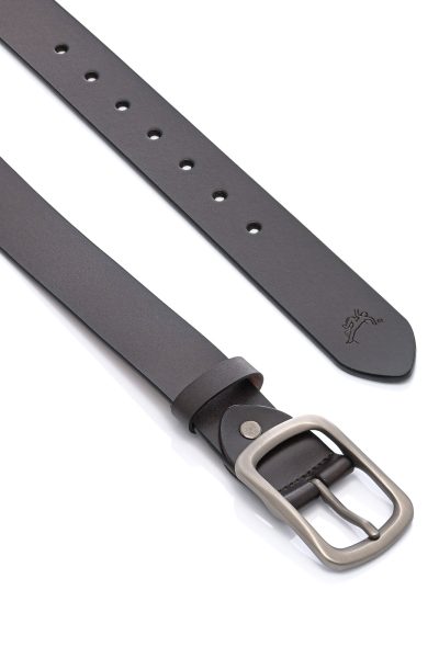 Ανδρική Δερμάτινη Ζώνη Με Σχέδιο – Καφέ - Image 2