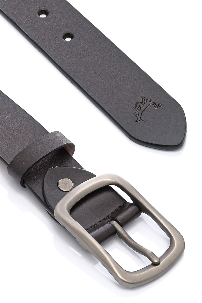 Ανδρική-Δερμάτινη-Ζώνη-Με-Σχέδιο-8211-Καφέ-F2040-Brown Ανδρική Δερμάτινη Ζώνη Με Σχέδιο – Καφέ - Image 1