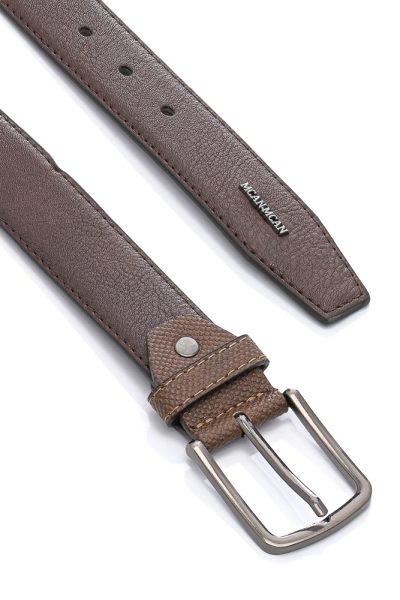 Ανδρική Δερμάτινη Ζώνη Σαγρέ – Καφέ