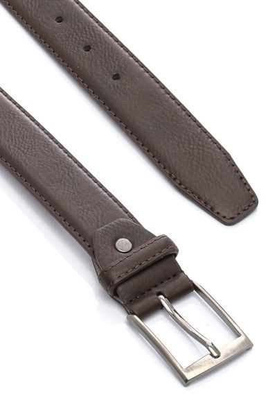 Ανδρική Δερμάτινη Ζώνη Σαγρέ – Καφέ