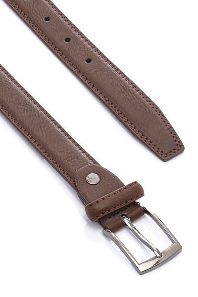 Ανδρική Δερμάτινη Ζώνη Σαγρέ – Καφέ