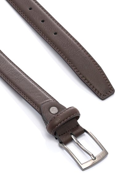 Ανδρική Δερμάτινη Ζώνη Σαγρέ – Καφέ