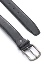 Ανδρική Δερμάτινη Ζώνη Σαγρέ – Μαύρη