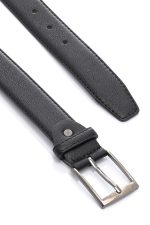 Ανδρική Δερμάτινη Ζώνη Σαγρέ – Μαύρη