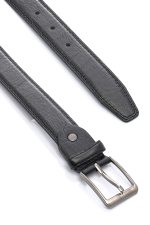 Ανδρική Δερμάτινη Ζώνη Σαγρέ – Μαύρη