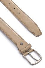 Ανδρική Δερμάτινη Ζώνη Σαγρέ – Μπεζ