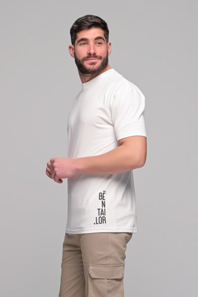 Ανδρικό T-Shirt Ben Vertical Ben Tailor-Εκρου - Image 3