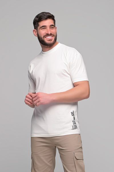 Ανδρικό T-Shirt Ben Vertical Ben Tailor-Εκρου - Image 5