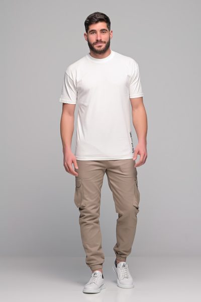 Ανδρικό T-Shirt Ben Vertical Ben Tailor-Εκρου